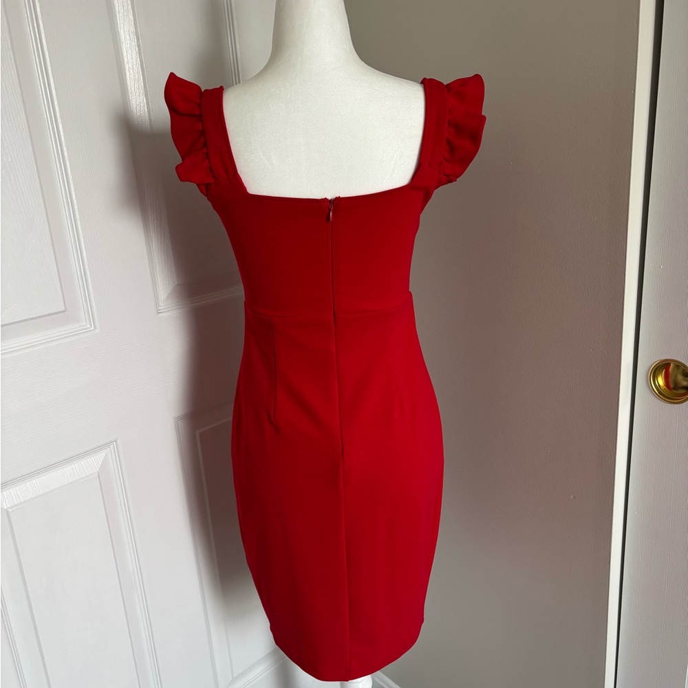 Lulu's Scarlet Ruffle Mini Dress - Picture 3 of 5